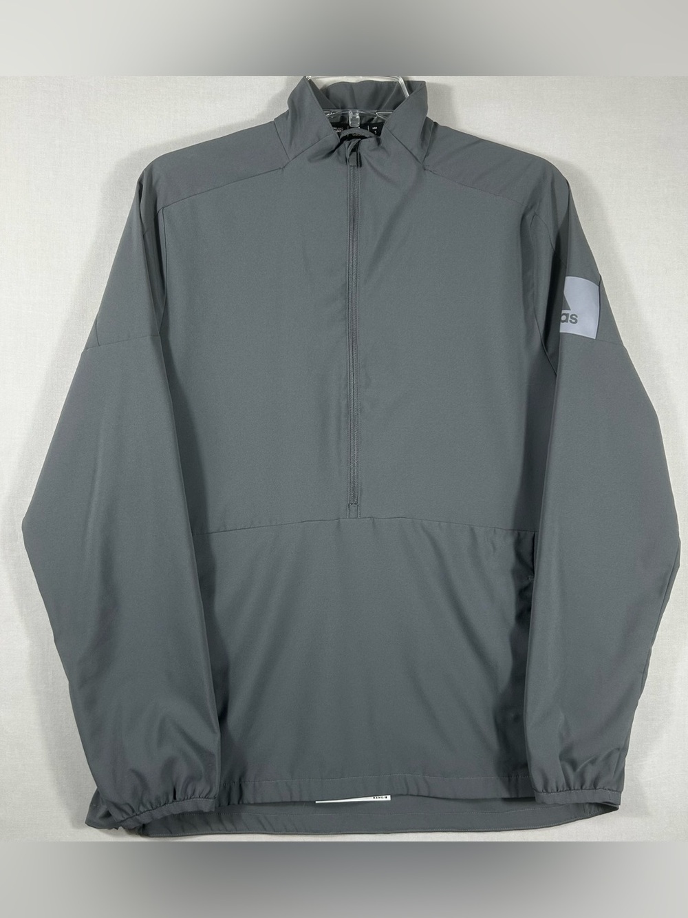 Adidas Original Jacket Men’s Small Gray 1/4 Zip Pullover Long Sleeve Logo
